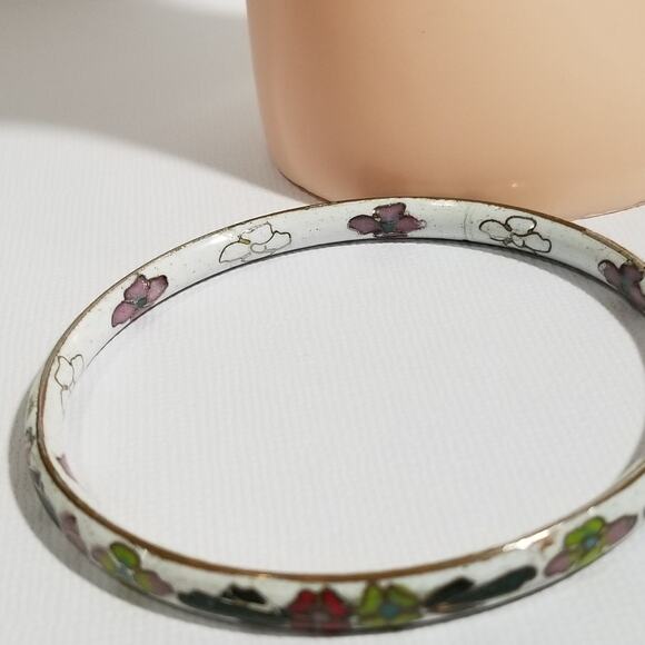 Vintage Cloisonne enamel bangle bracelet 1.1999 - Picture 8 of 9